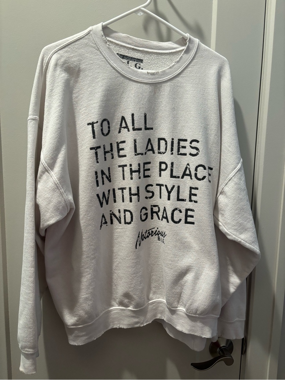 White Graphic Crewneck Sweatshirt